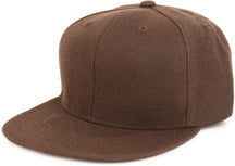 Armycrew Youth Kid's Solid Color Flat Bill Snapback Baseball Cap