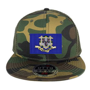 Armycrew Oversize XXL New Connecticut State Flag Patch Camo Mesh Snapback Cap