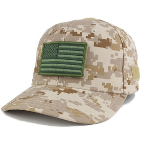 Armycrew USA Flag Olive 2 Embroidered Tactical Patch Adjustable Structured Operator Cap