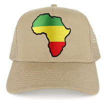 Green Yellow Red Africa Map Embroidered Iron on Patch Adjustable Trucker Mesh Cap