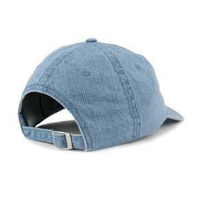 Armycrew Fashionable Distressed Denim Pizza Embroidered Accent Baseball Cap
