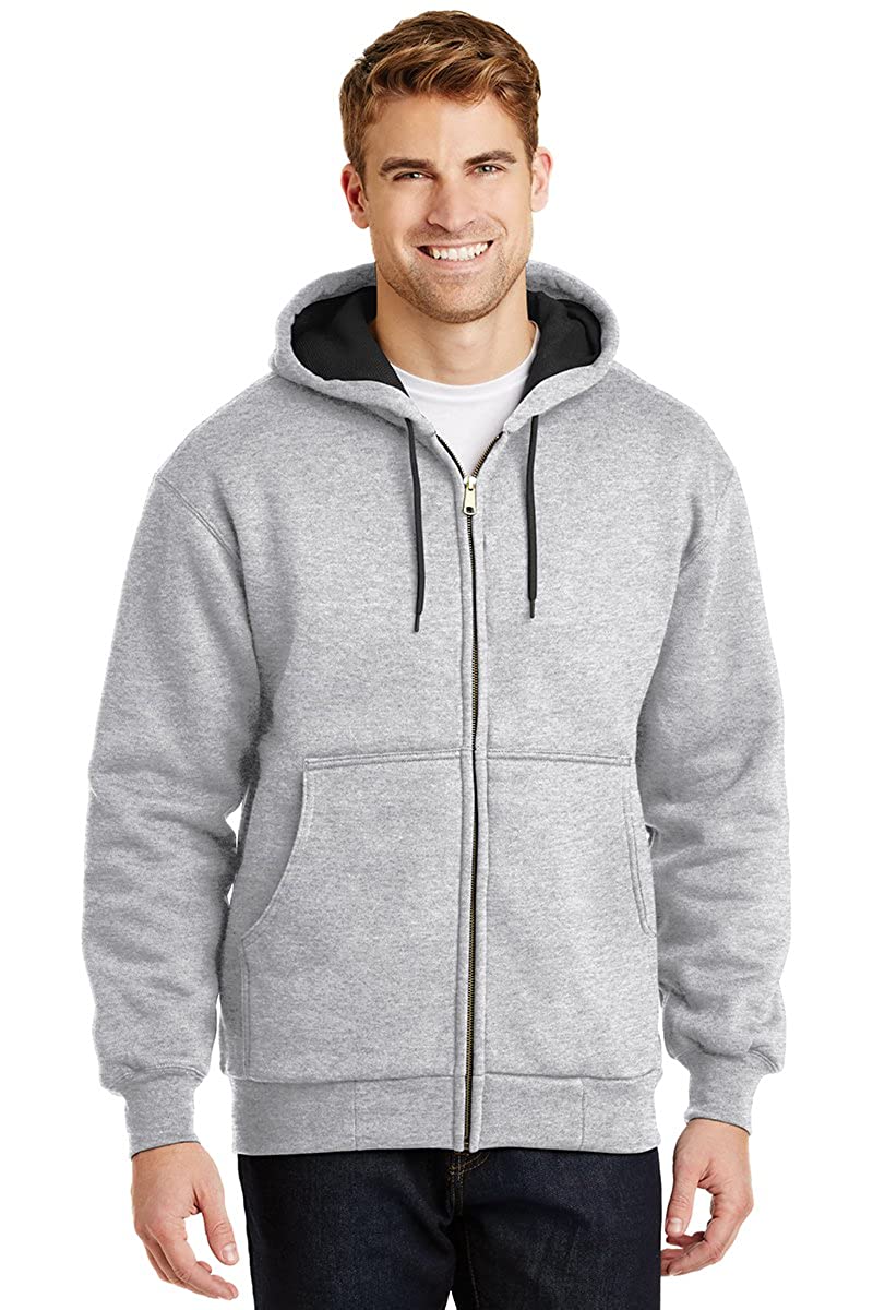 Armycrew Men's Heavyweight Full Zip Hoodie with Thermal Lining