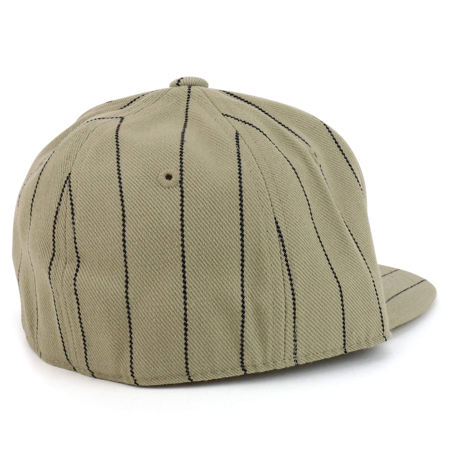 Armycrew Pin Striped Structured Flatbill Fitted Baseball Cap - Khaki - 7