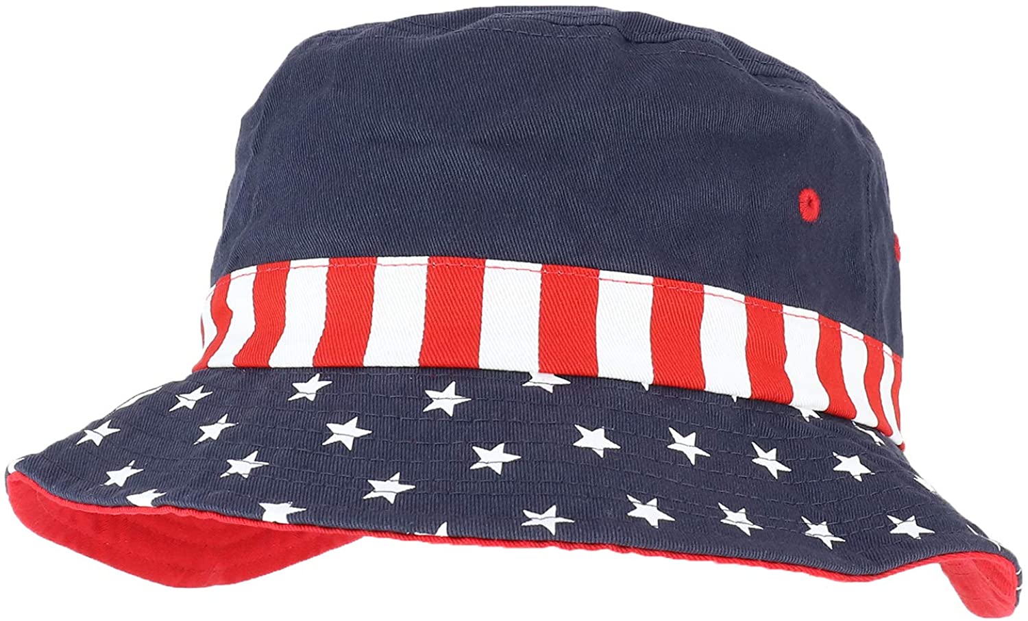 Armycrew USA Flag Designed Cotton Bucket Hat