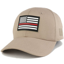 Thin RED Line USA Flag 3-D Rubber Tactical Patch Adjustable Structured Operator Cap