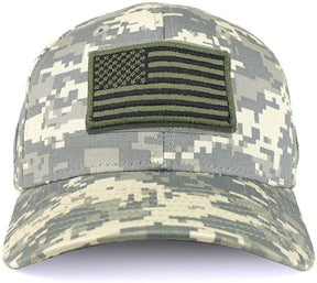 Armycrew USA Olive Flag Tactical Patch Structured Baseball Cap