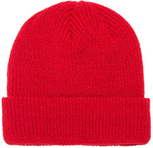 FLEXFIT Ribbed Cuffed Knit Warm Winter Beanie Hat - BLACK