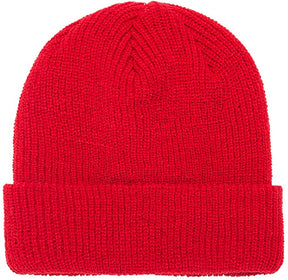FLEXFIT Ribbed Cuffed Knit Warm Winter Beanie Hat - BLACK