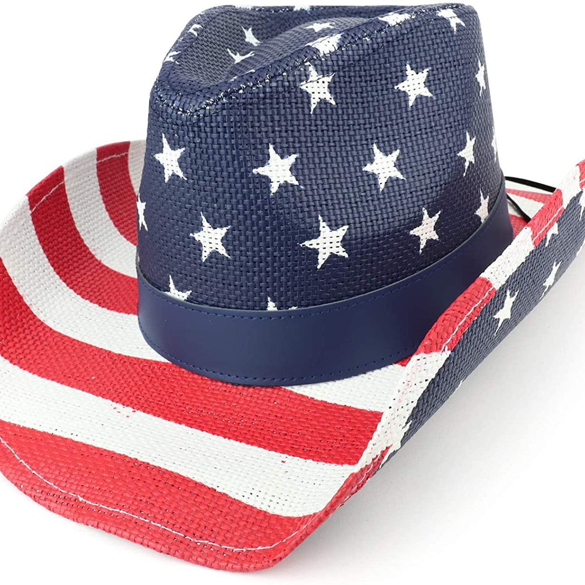 6128 Unisex American Flag Cowboy Hat Usa Falg Patriotic 4th Of July Parade Amazon.com: American Flag Costume Hat Men main image 2