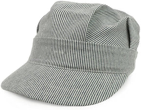 Armycrew Striped Rail Road Train Engineer Conductor Child Cap