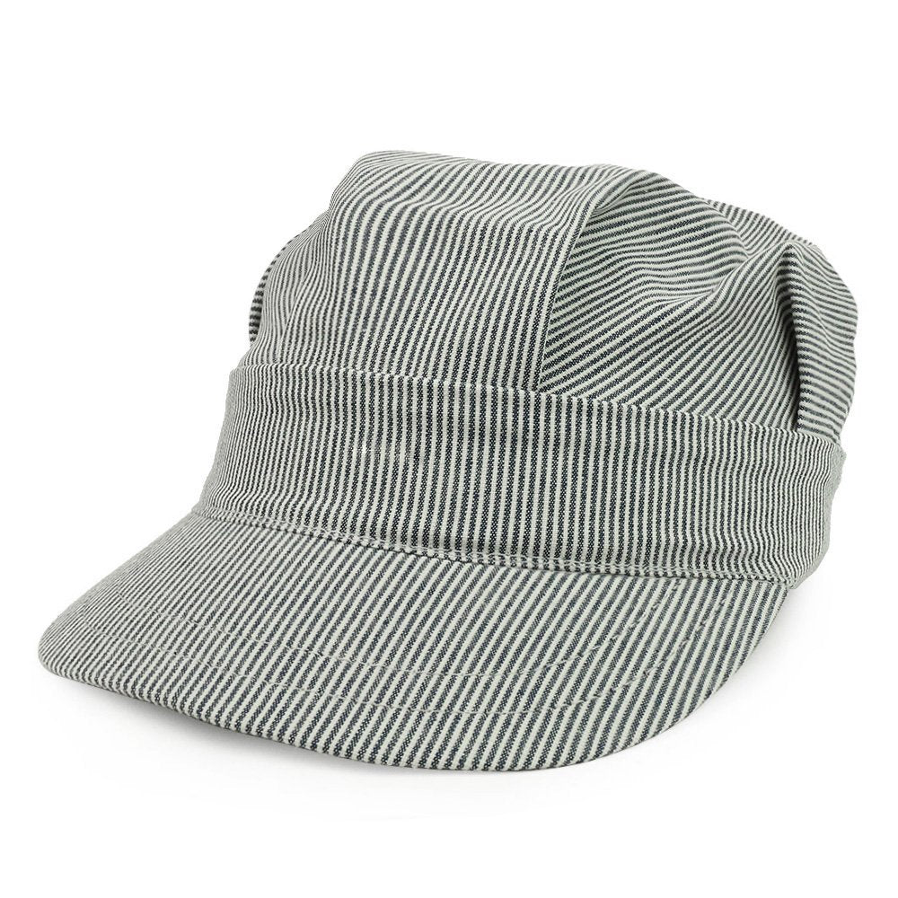 Armycrew Striped Rail Road Train Engineer Conductor Child Cap