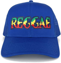 Reggae RGY Text Cutout Iron on Embroidered Patch Adjustable Trucker Cap