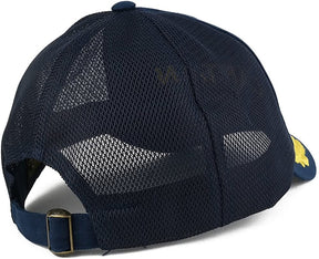 Captain and Oak Leaf Embroidered Soft Cotton Adjustable Mesh Cap