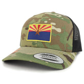 Armycrew Arizona State Flag Patch Camouflage Structured Trucker Mesh Baseball Cap