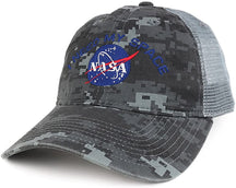 Low Profile Unstructured NASA, I Need My Space Embroidered Camo Mesh Trucker Cap