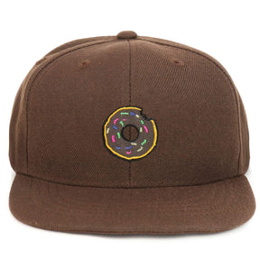 Armycrew Youth Kid Size Donut Patch Flat Bill Snapback Baseball Cap