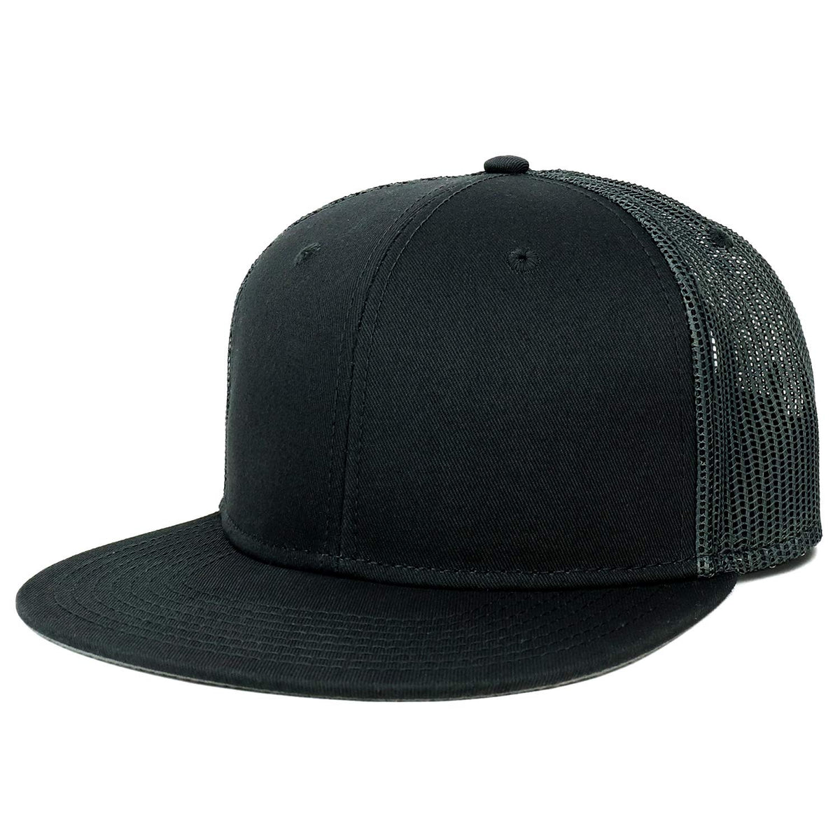 Armycrew Oversize XXL Blank Flatbill Mesh Snapback Cap