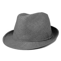 Mens Stylish Lightweight Linen Solid Color Fedora Hat