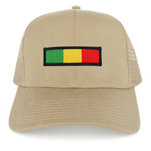 Rasta Green Yellow Red Embroidered Iron on Patch Adjustable Trucker Mesh Cap
