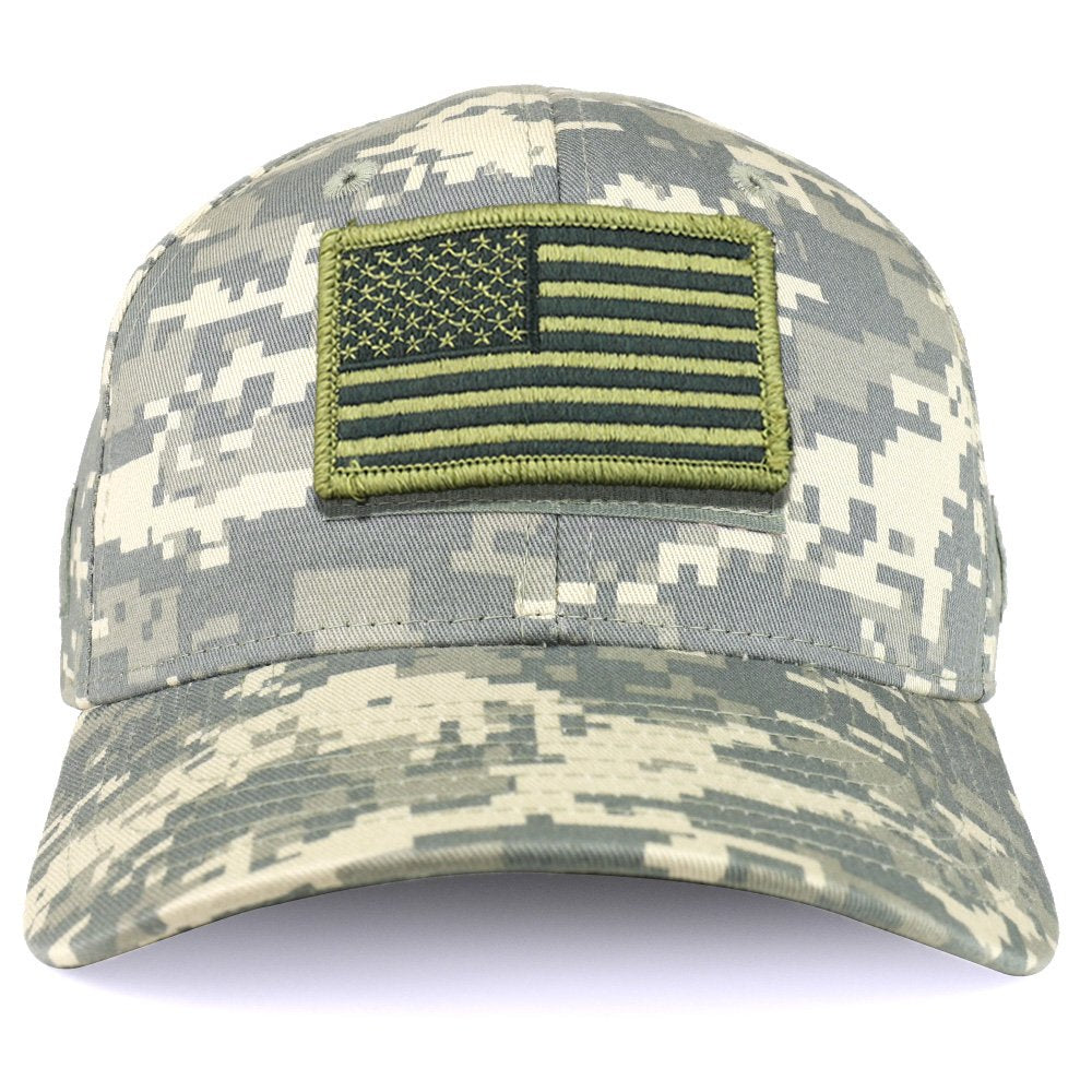 Armycrew USA Olive Flag Tactical Patch Structured Operator Baseball Cap- ACU