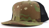 Armycrew 6 Panel Flatbill Ripstop Authentic Multicam Mesh Back Snapback Cap