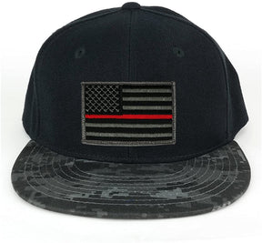 USA American Flag Embroidered Iron on Patch Camo Bill Snapback Cap - NTG
