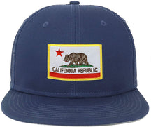 Armycrew Oversize XXL California State Flag Patch Flatbill Mesh Snapback Cap
