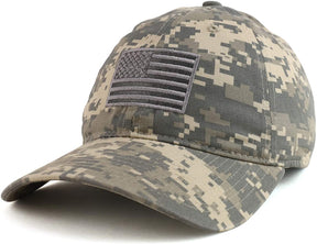 Rapid Dominance American Flag Embroidered Washed Cotton Camo Cap
