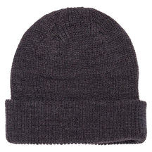 FLEXFIT Ribbed Cuffed Knit Warm Winter Beanie Hat - BLACK
