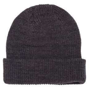 FLEXFIT Ribbed Cuffed Knit Warm Winter Beanie Hat - BLACK