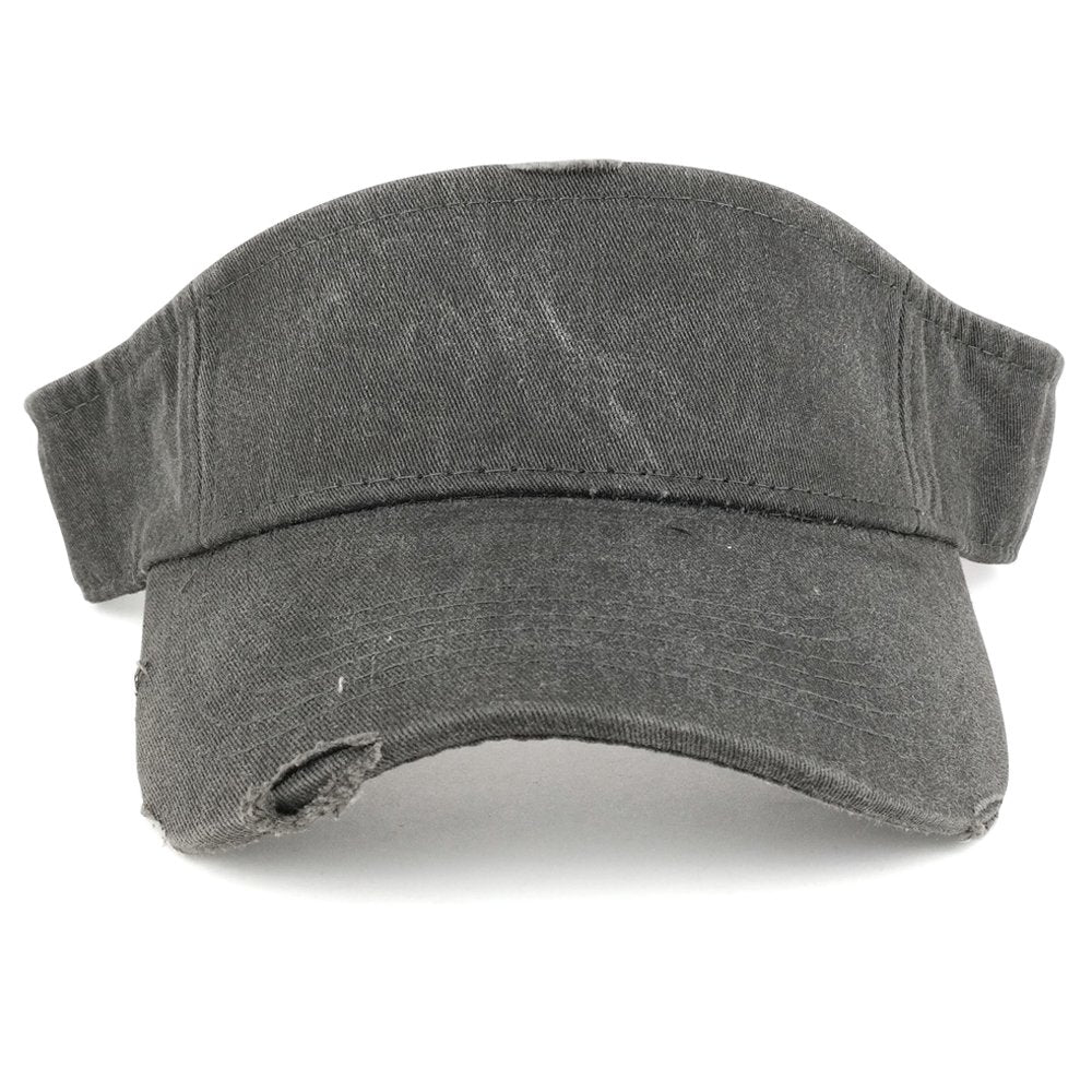 Armycrew Frayed Pigment Dyed Garment Washed Distressed Adjustable Visor Cap