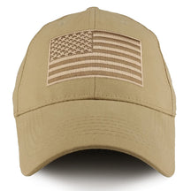 Armycrew USA Flag Embroidered Structured Brushed Cotton Baseball Cap