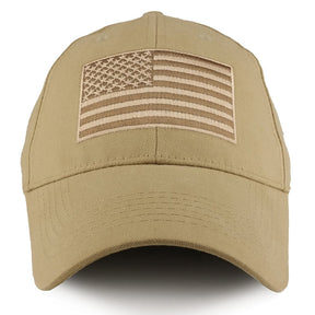 Armycrew USA Flag Embroidered Structured Brushed Cotton Baseball Cap