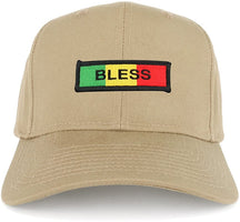 Bless Green Yellow Red Embroidered Iron on Patch Adjustable Baseball Cap