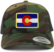 Armycrew Flexfit Colorado Western State Flag Embroidered Iron on Patch Snapback Mesh Cap