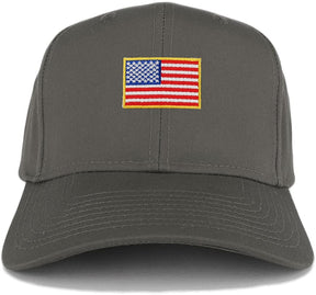 Small Yellow American Flag Embroidered Iron on Patch Adjustable Baseball Cap