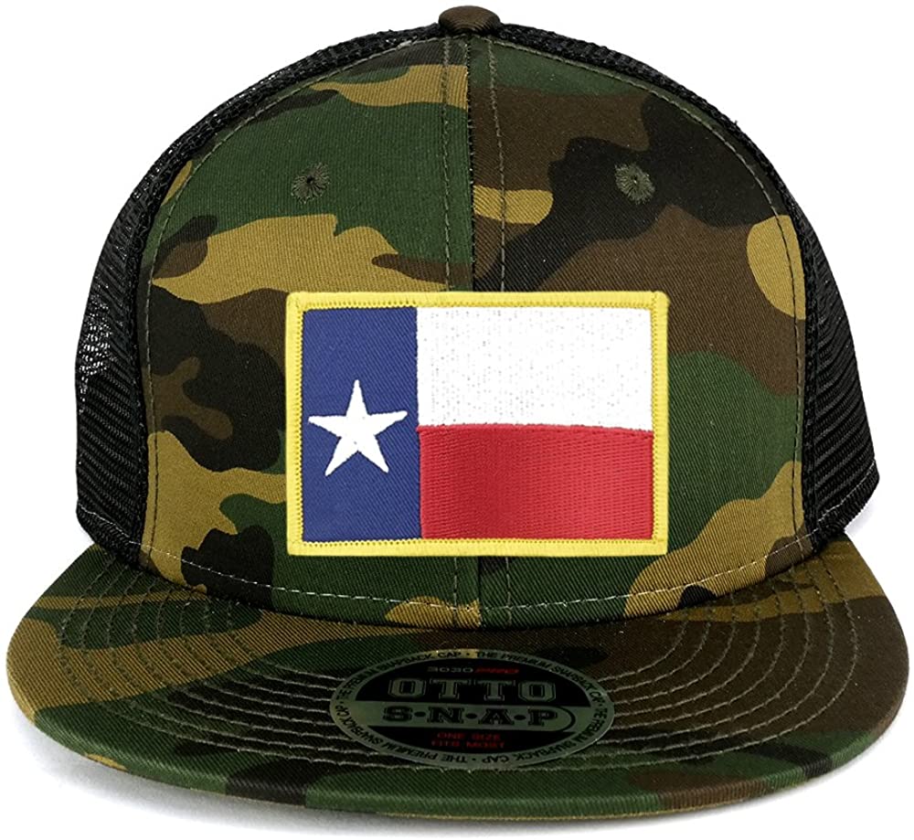 Armycrew Texas State Flag Embroidered Patch Adjustable Camo Mesh Trucker Cap