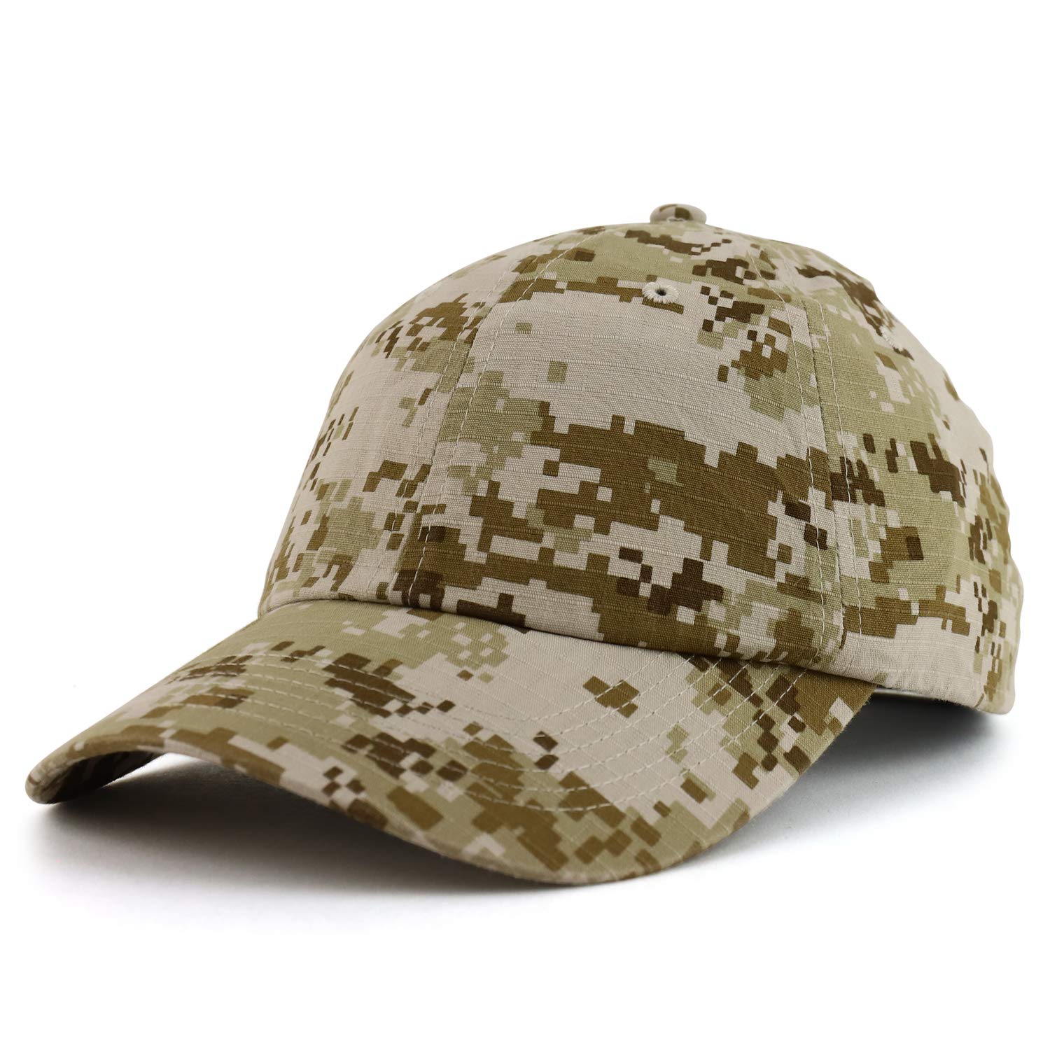 Armycrew Digital Camouflage Unstructured Cotton Ripstop Baseball Cap