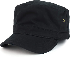 Armycrew Military BDU Style Flat Top Distressed Washed Cap