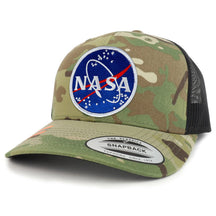 Armycrew NASA Meatball Patch Camouflage Structured Trucker Mesh Baseball Cap