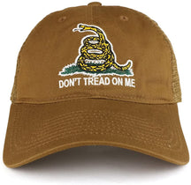 Armycrew Don't Tread On Me Gadsden Flag Embroidered Soft Front Mesh Back Trucker Cap