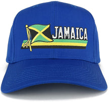 Jamaica Flag and Text Embroidered Cutout Iron on Patch Adjustable Baseball Cap