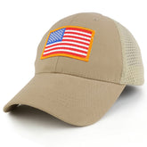Armycrew USA Gold American Flag Embroidered Tactical Patch with Mesh Operator Cap
