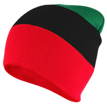 Armycrew Acrylic Rasta RGY Winter Short Beanie Hat - Black RGY