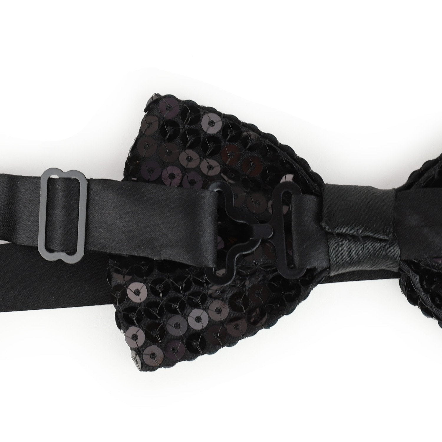 Armycrew Shiny Sequin Covered Adjustable Pre-tied Bow Tie