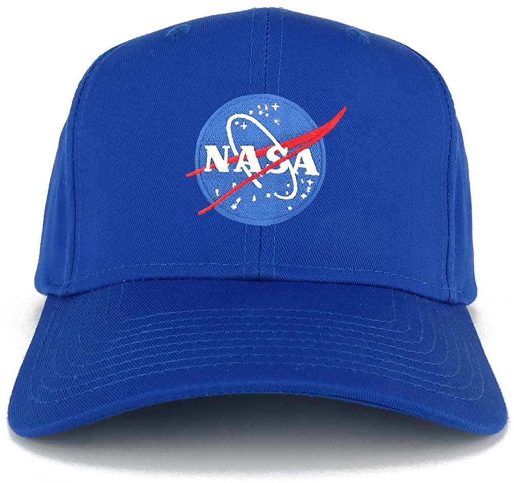 Armycrew NASA Small Insignia Space Logo Embroidered Patch Adjustable Baseball Cap