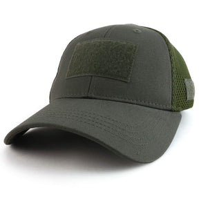 Armycrew Low Profile Air Mesh Tactical Cap with 6 Loop Patch Areas