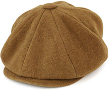 Armycrew Men's Oversize XXL Wool 8 Quarter Satin Lined Winter Newsboy Cap
