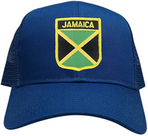 Jamaica Flag Shield Embroidered Iron on Patch Adjustable Mesh Trucker Cap