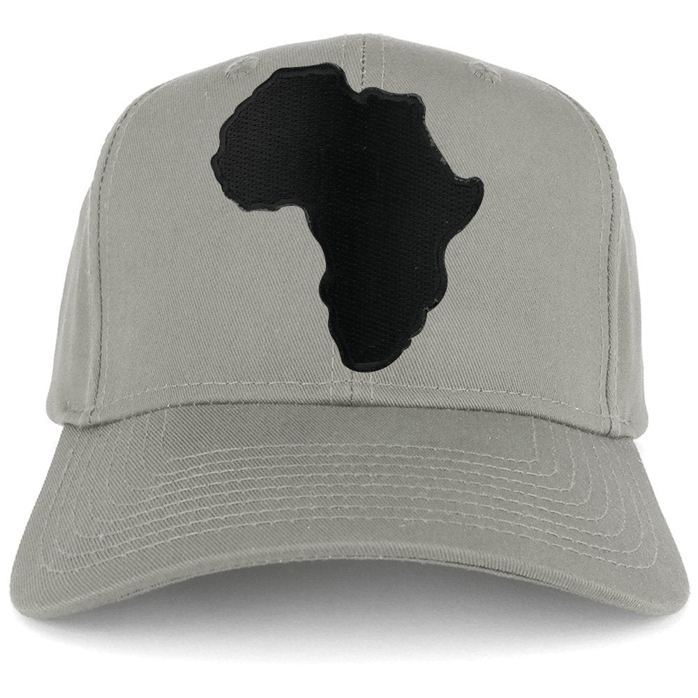 Solid Black Africa Map Embroidered Iron on Patch Adjustable Baseball Cap